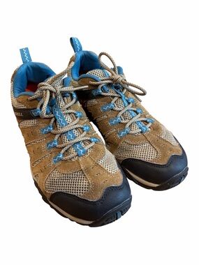 Merrell Tan, Blue and Gray Women's Hiking Sneakers